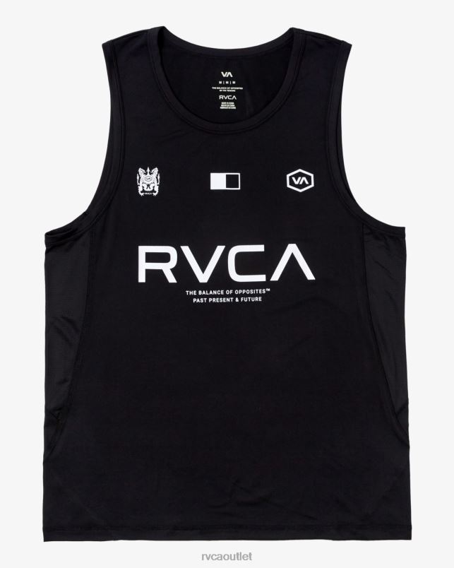 Clothing V84B304 black RVCA Men Vent VA Sport Badge Technical Training Tank