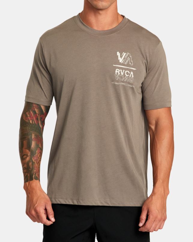 Clothing V84B32 mushroom RVCA Men VA Sport Volt Tee