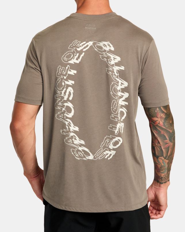 Clothing V84B32 mushroom RVCA Men VA Sport Volt Tee