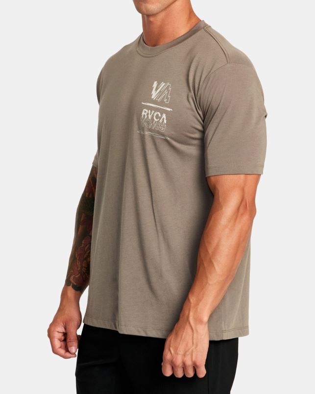 Clothing V84B32 mushroom RVCA Men VA Sport Volt Tee