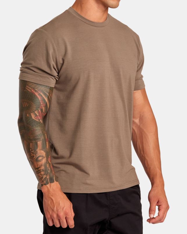 Clothing V84B36 mushroom RVCA Men VA Sport Balance Technical Training Tee