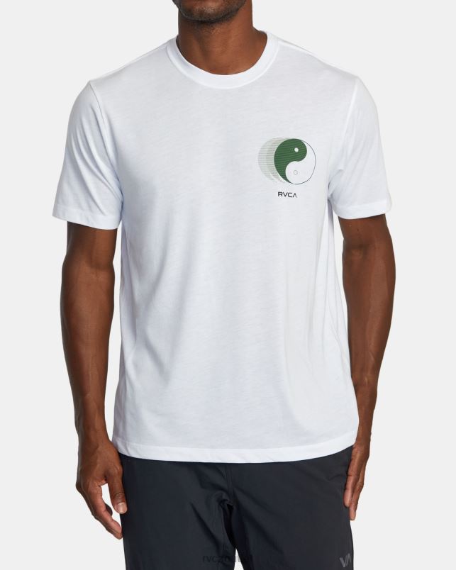 Clothing V84B373 white RVCA Men Yin Yang Pin T-Shirt