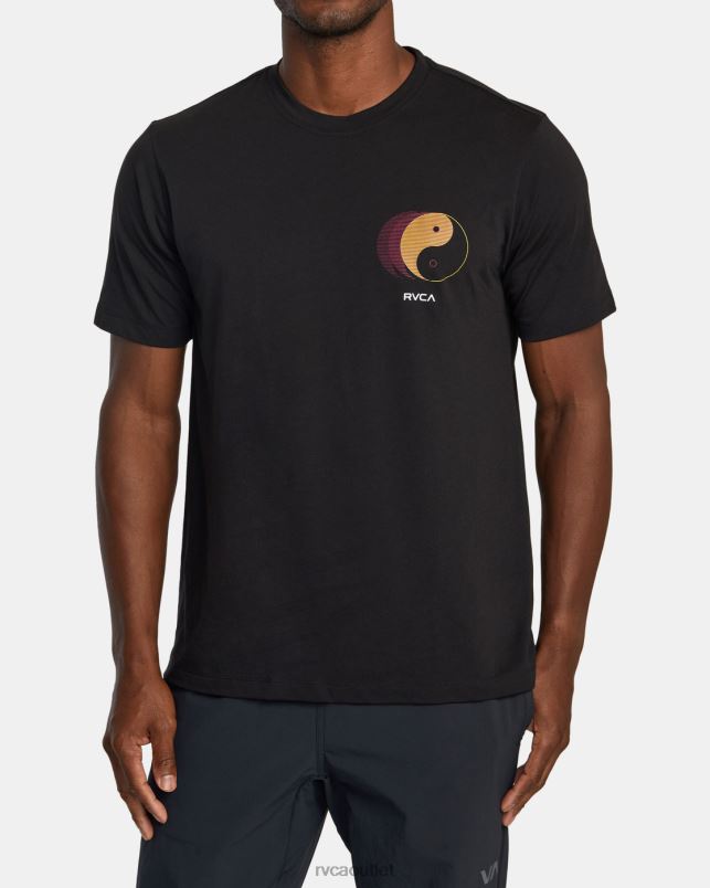 Clothing V84B391 black RVCA Men Yin Yang Pin T-Shirt