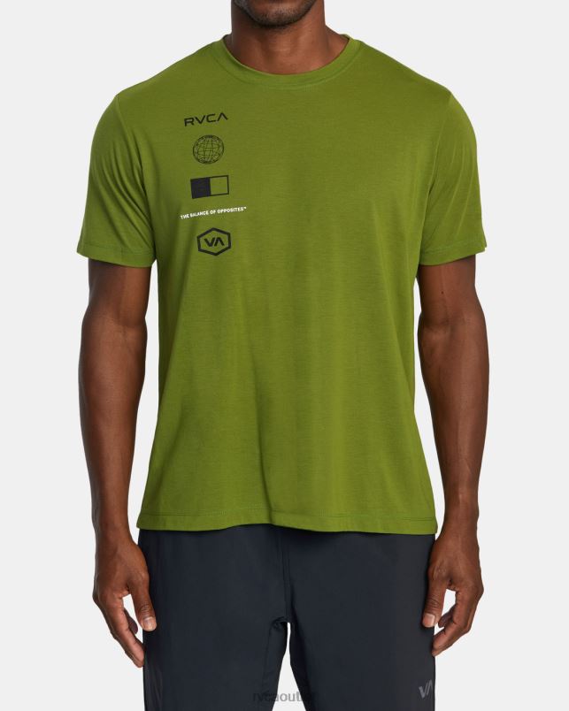 Clothing V84B392 olive leaf RVCA Men Arena T-Shirt