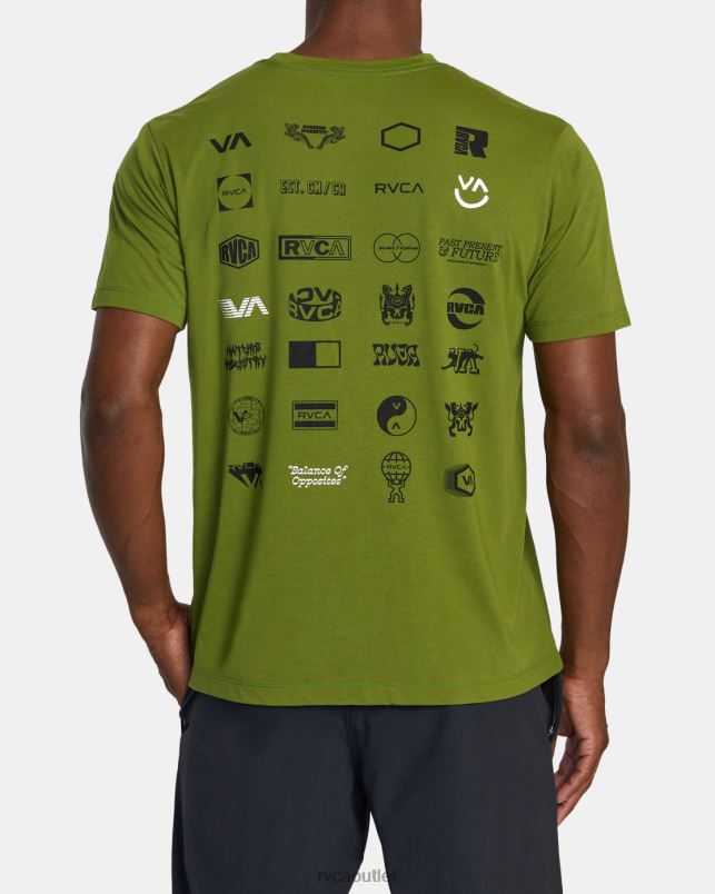 Clothing V84B392 olive leaf RVCA Men Arena T-Shirt