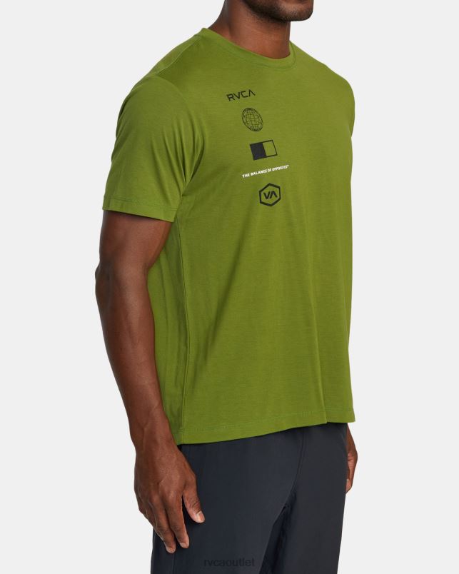 Clothing V84B392 olive leaf RVCA Men Arena T-Shirt