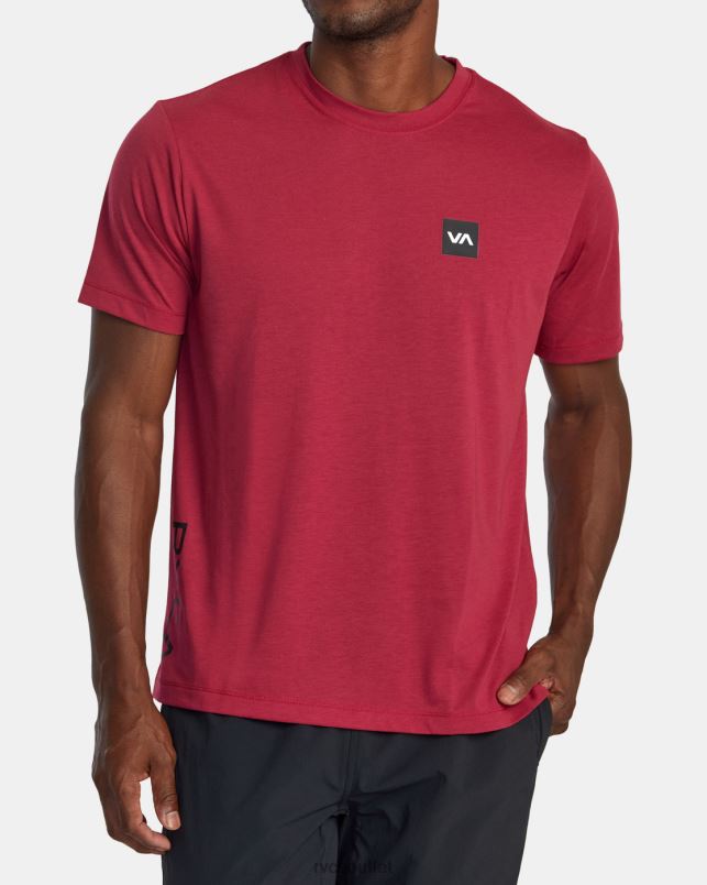 Clothing V84B396 deep magenta RVCA Men 2X Tee