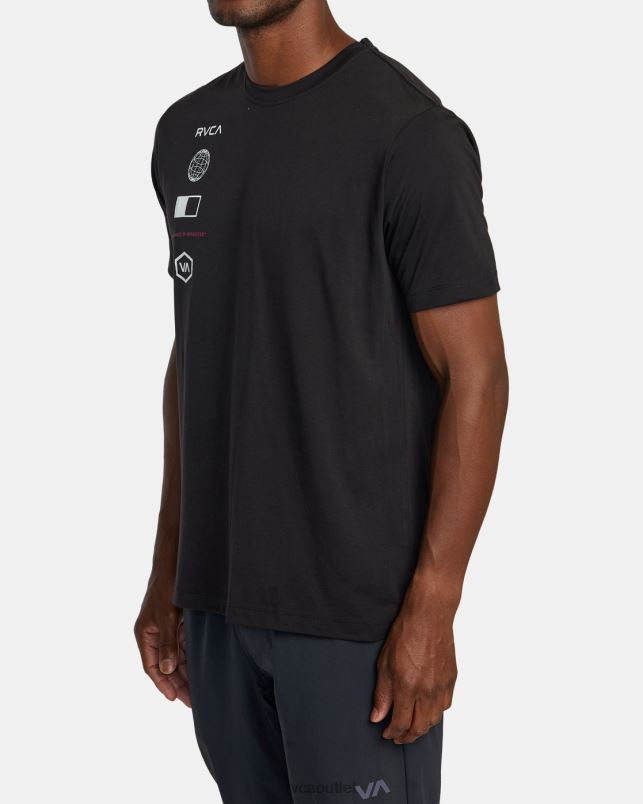 Clothing V84B421 black RVCA Men Arena T-Shirt