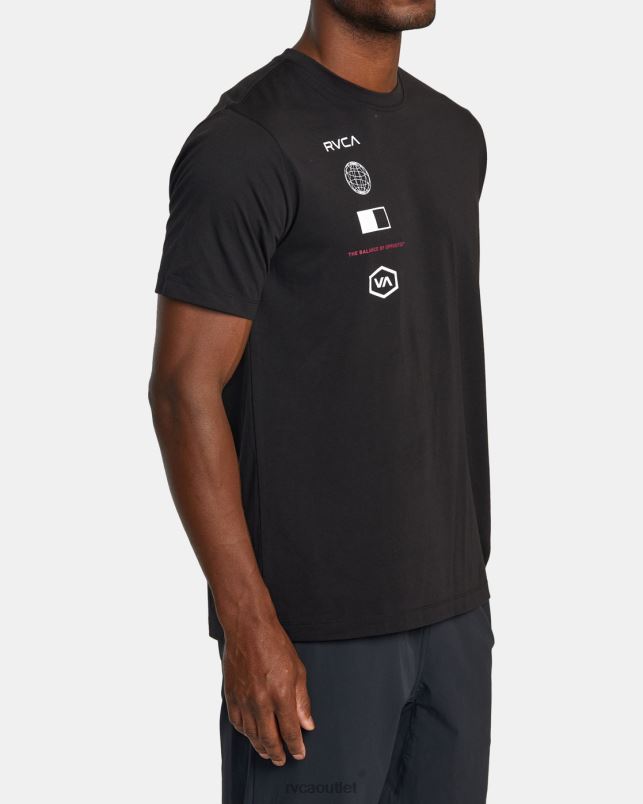 Clothing V84B421 black RVCA Men Arena T-Shirt