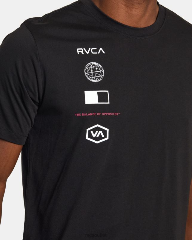 Clothing V84B421 black RVCA Men Arena T-Shirt