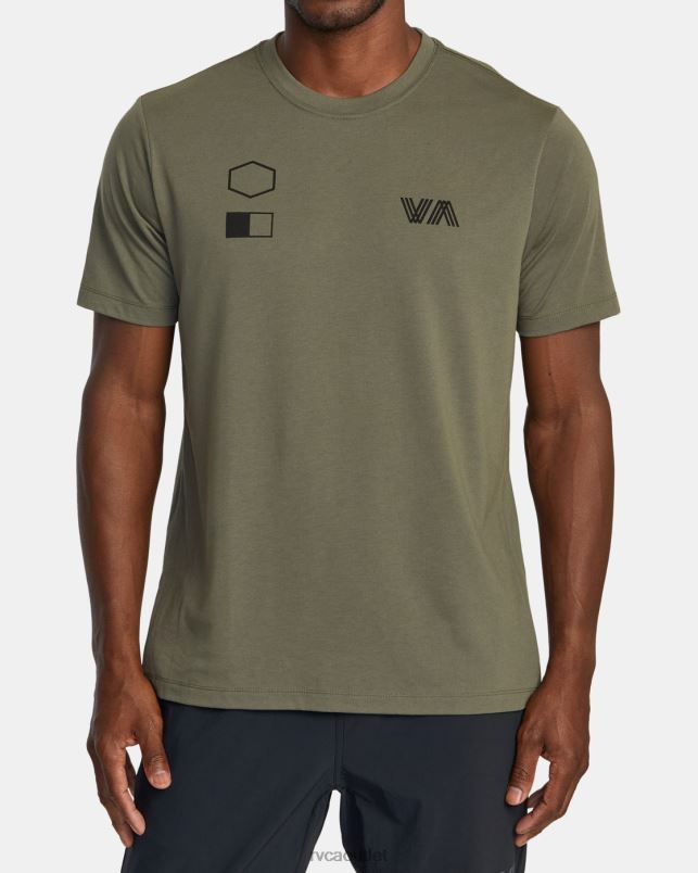 Clothing V84B422 olive RVCA Men Copy T-Shirt