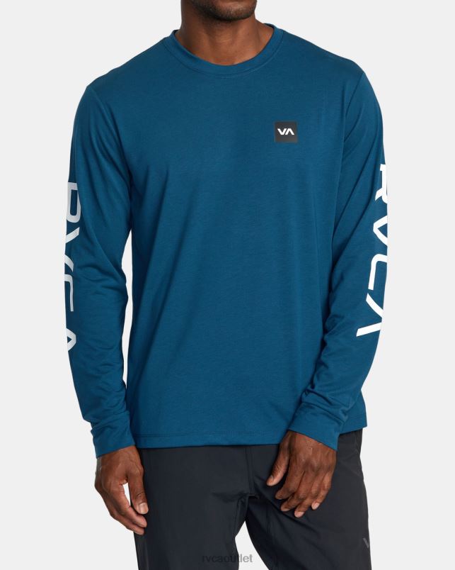 Clothing V84B439 marine RVCA Men 2X Long Sleeve Tee
