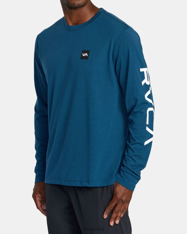 Clothing V84B439 marine RVCA Men 2X Long Sleeve Tee