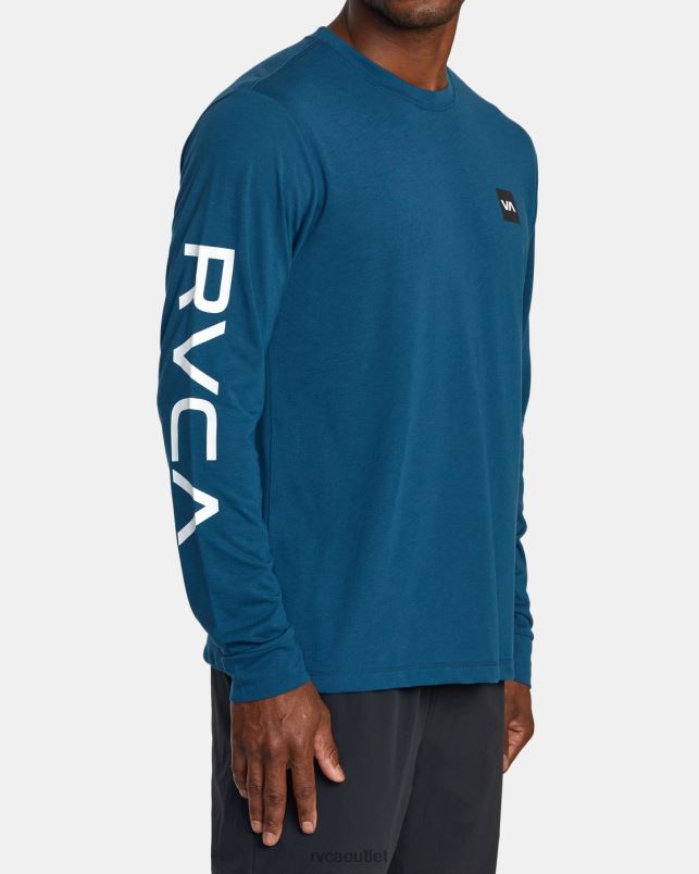 Clothing V84B439 marine RVCA Men 2X Long Sleeve Tee