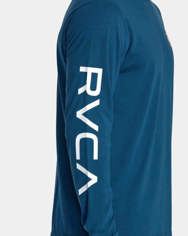 Clothing V84B439 marine RVCA Men 2X Long Sleeve Tee