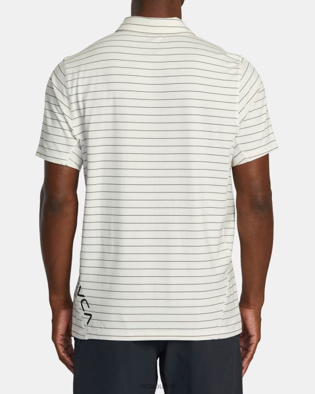Clothing V84B466 off white RVCA Men VA Sport Vent Technical Polo Shirt
