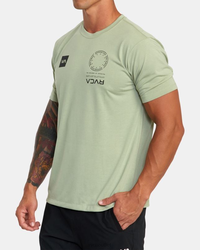 Clothing V84B668 grey army RVCA Men VA Mark Tee