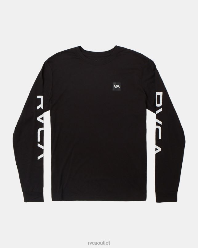 Clothing V84B740 black RVCA Men 2X Long Sleeve Tee