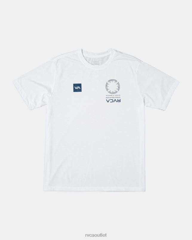 Clothing V84B893 white/blue RVCA Men VA Mark Tee