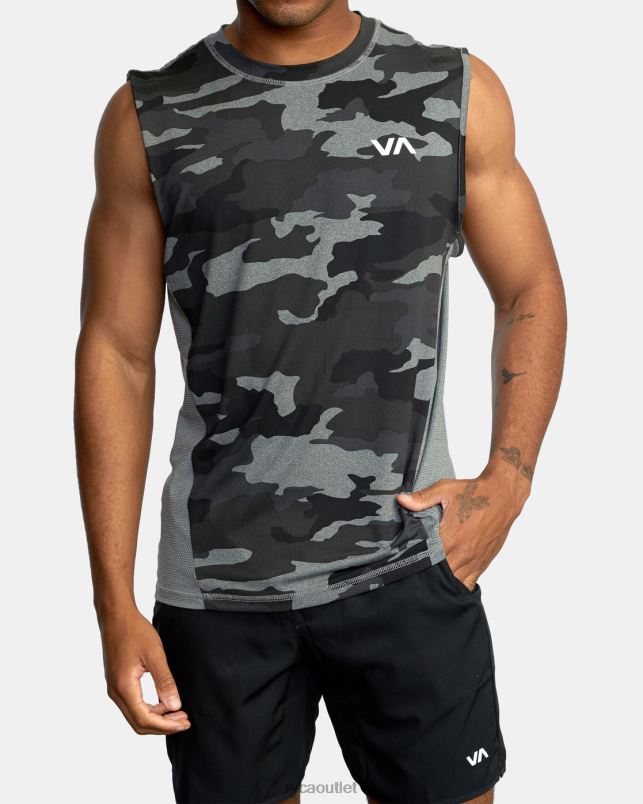 Clothing V84B895 camo RVCA Men Sport Vent Muscle Tank Top