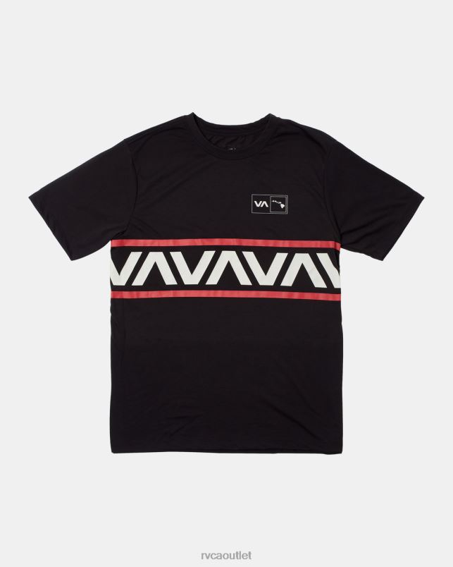 Clothing V84B907 black RVCA Men VA Banded Hawaii Tee