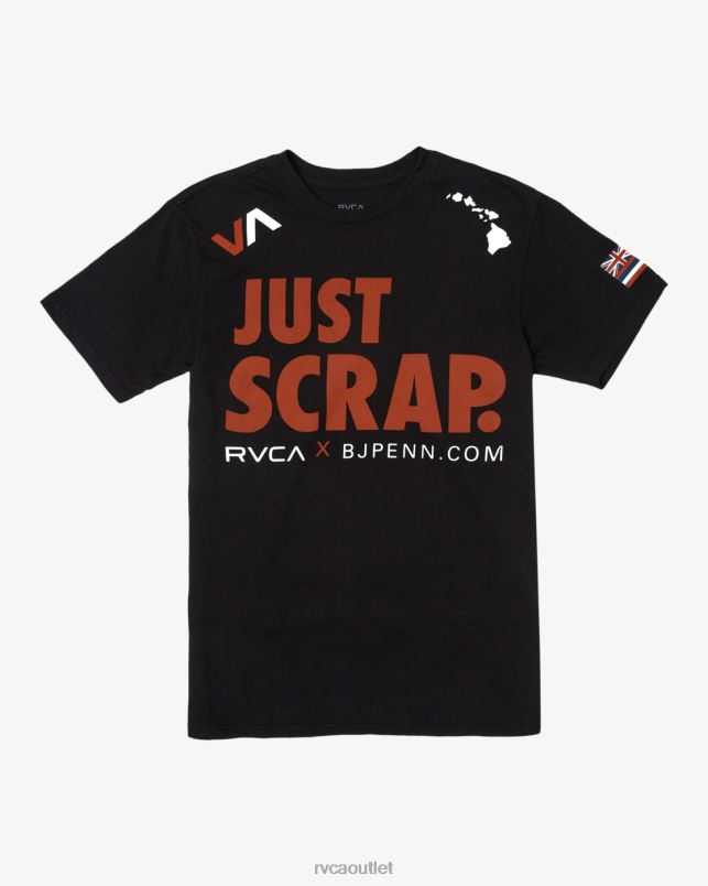 Clothing V84B914 black RVCA Men Penn Just Scrap Tee