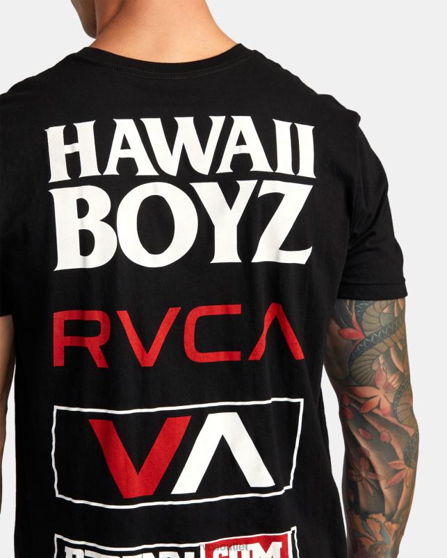 Clothing V84B914 black RVCA Men Penn Just Scrap Tee