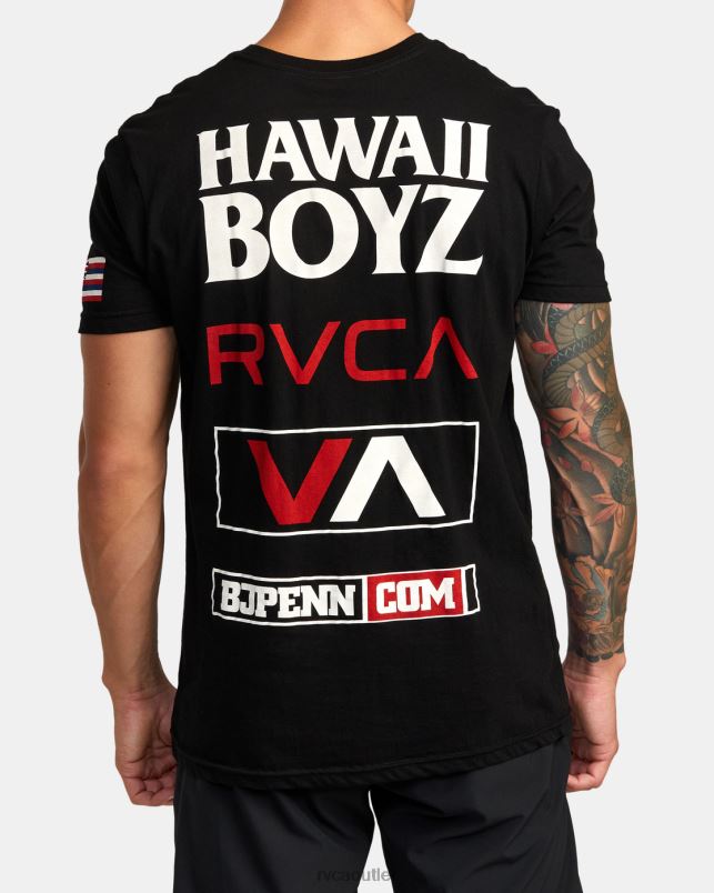Clothing V84B914 black RVCA Men Penn Just Scrap Tee
