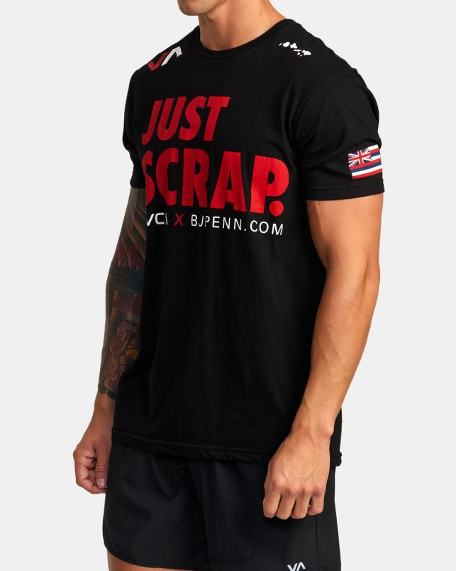 Clothing V84B914 black RVCA Men Penn Just Scrap Tee
