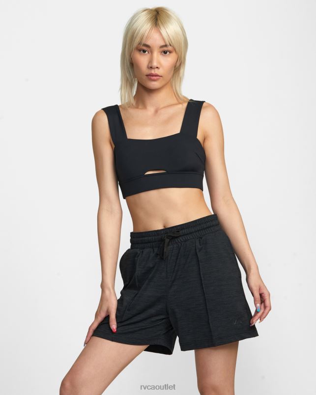 Clothing V84B1263 black RVCA Women C-Able Workout Shorts