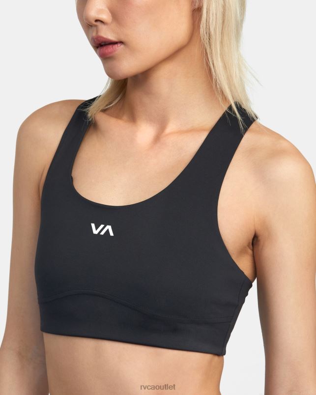 Clothing V84B1280 black RVCA Women VA Essential Mid Support Sports Bra
