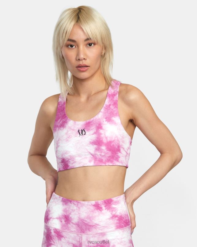 Clothing V84B1391 rose pink RVCA Women Thug Rose Essential Sports Bra