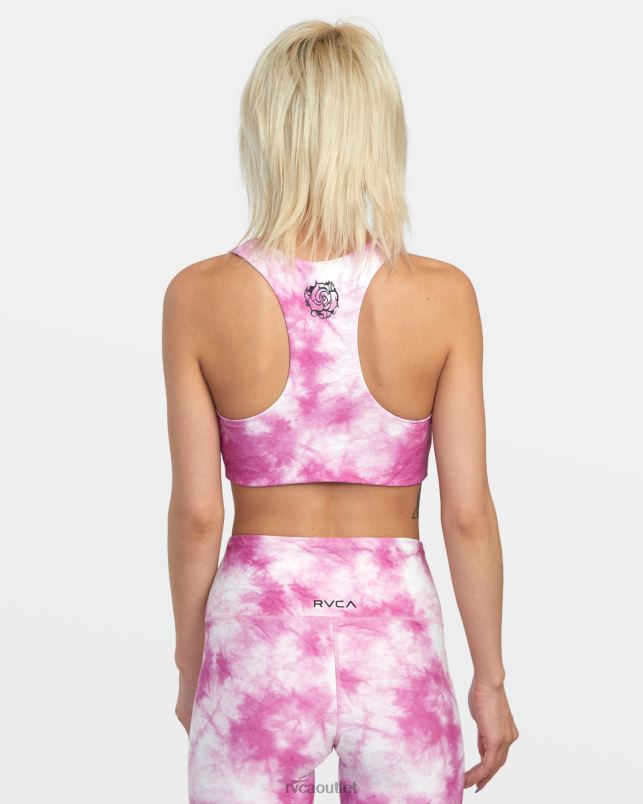 Clothing V84B1391 rose pink RVCA Women Thug Rose Essential Sports Bra