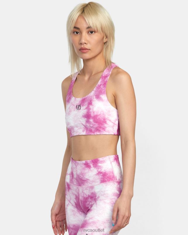 Clothing V84B1391 rose pink RVCA Women Thug Rose Essential Sports Bra