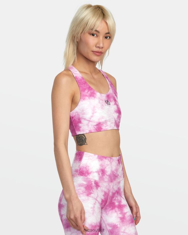 Clothing V84B1391 rose pink RVCA Women Thug Rose Essential Sports Bra