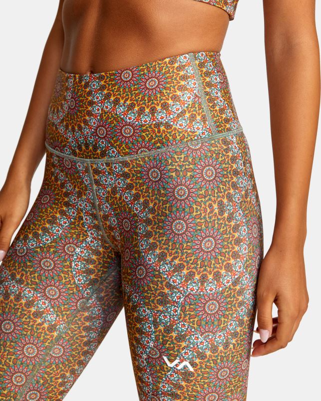 Clothing V84B1029 muscimol gold RVCA Women Kelsey Brookes VA Essential Leggings