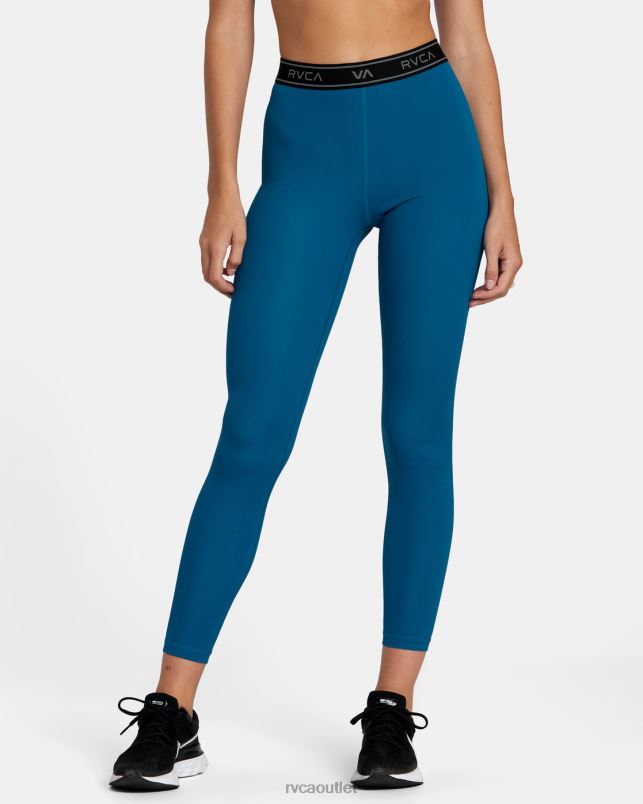 Clothing V84B1156 teal RVCA Women Base Workout Leggings