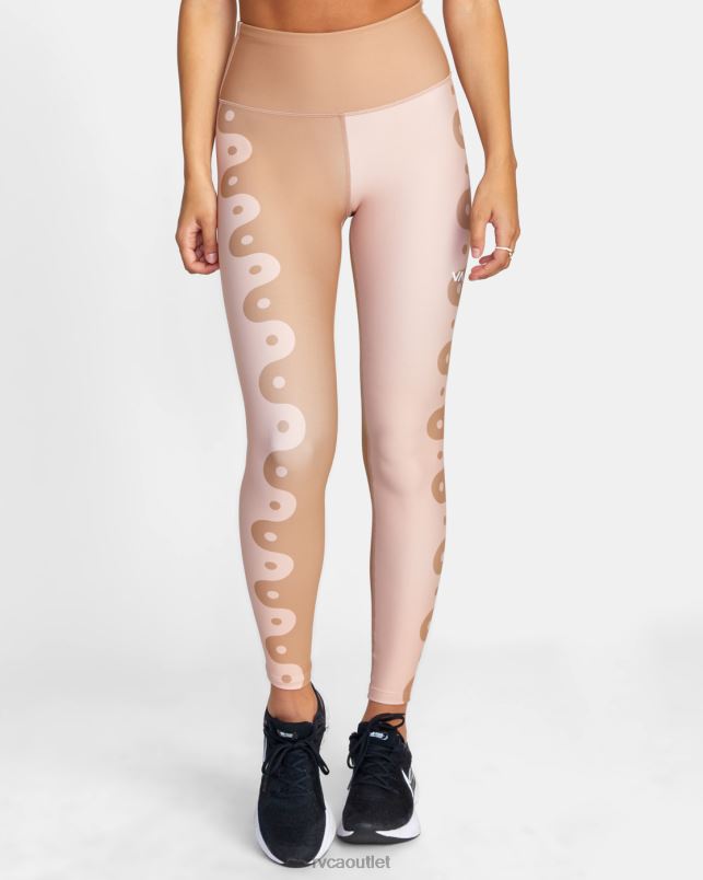 Clothing V84B1469 linear yang dusty rose RVCA Women Linear Yang Workout Leggings