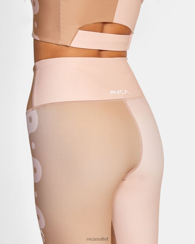 Clothing V84B1469 linear yang dusty rose RVCA Women Linear Yang Workout Leggings