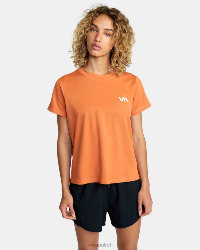 Clothing V84B1691 cocoa RVCA Women Sport Vent Workout Tee