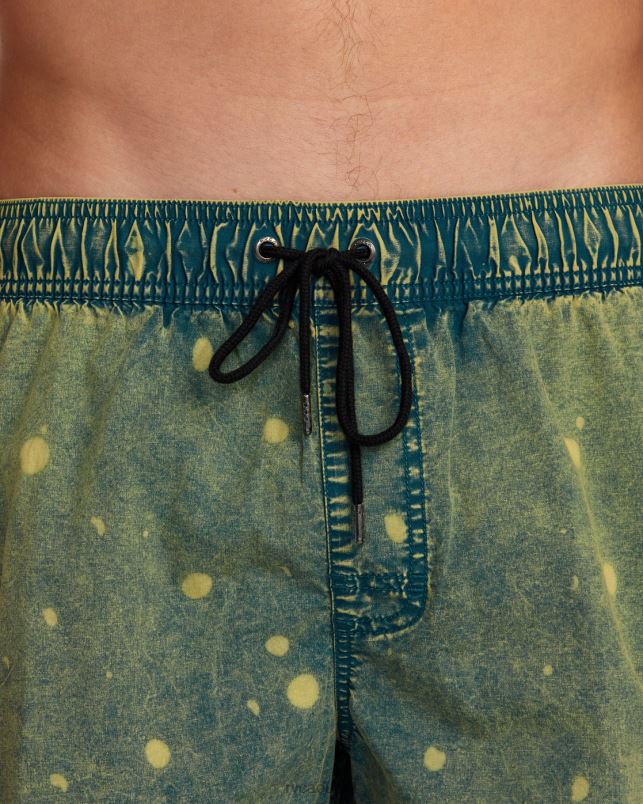 Bottoms V84B1014 marsh RVCA Unisex Manic Tie-Dyed Elastic Waist Boardshorts 17