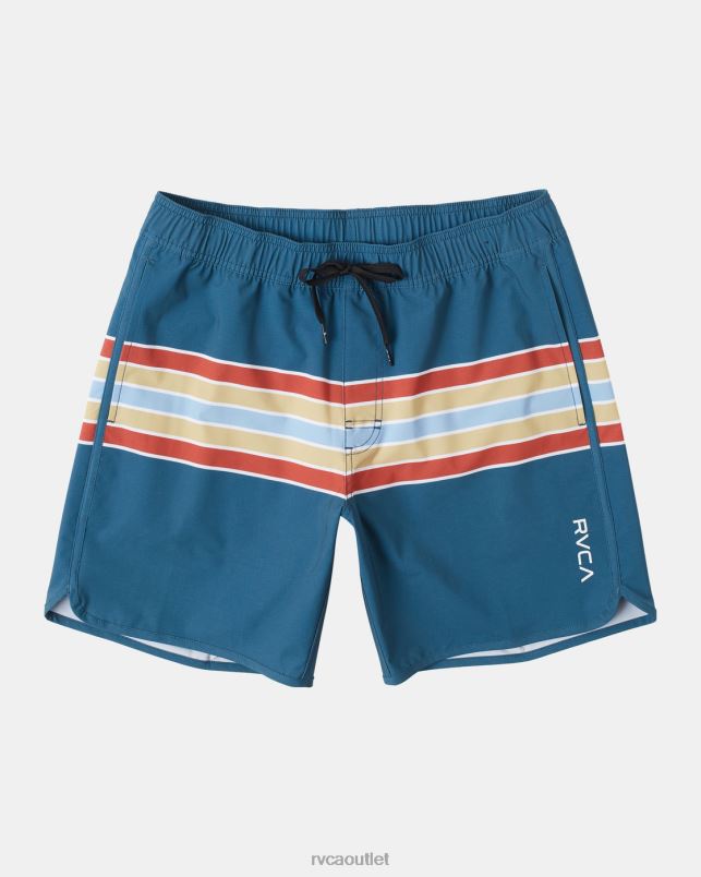 Bottoms V84B1019 duck blue RVCA Unisex Eastern Elastic Waist Boardshorts 17