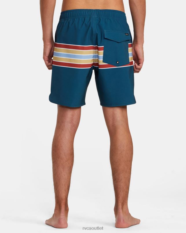 Bottoms V84B1019 duck blue RVCA Unisex Eastern Elastic Waist Boardshorts 17