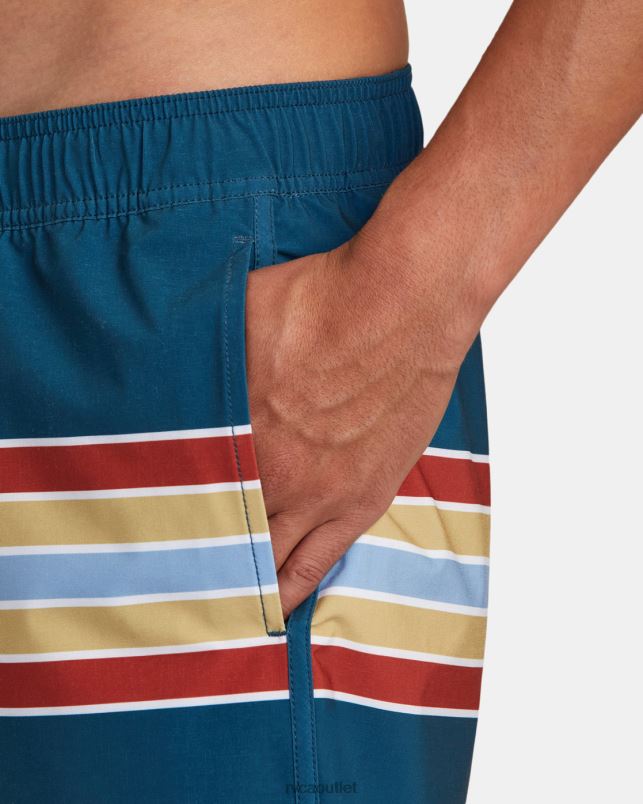 Bottoms V84B1019 duck blue RVCA Unisex Eastern Elastic Waist Boardshorts 17