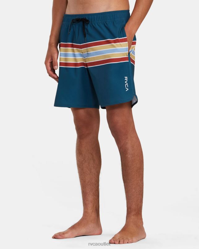 Bottoms V84B1019 duck blue RVCA Unisex Eastern Elastic Waist Boardshorts 17