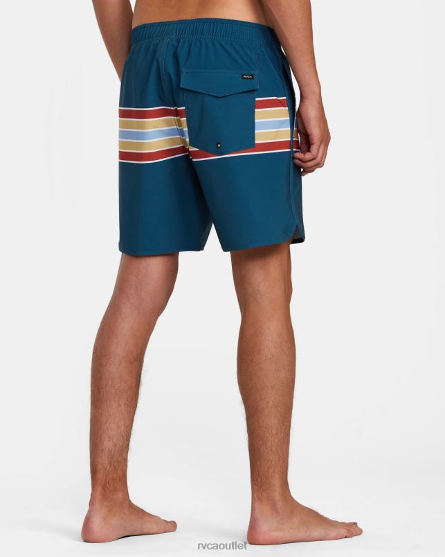 Bottoms V84B1019 duck blue RVCA Unisex Eastern Elastic Waist Boardshorts 17