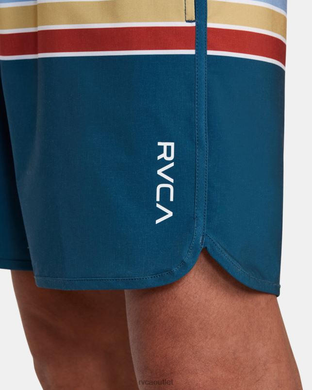 Bottoms V84B1019 duck blue RVCA Unisex Eastern Elastic Waist Boardshorts 17