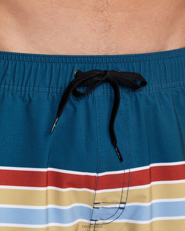 Bottoms V84B1019 duck blue RVCA Unisex Eastern Elastic Waist Boardshorts 17