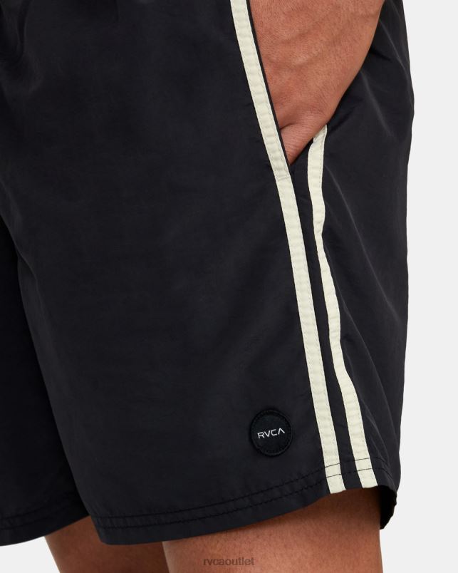 Bottoms V84B1047 black RVCA Unisex Breakout Elastic Waist Boardshorts 16