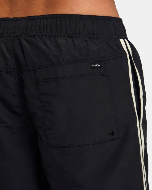 Bottoms V84B1047 black RVCA Unisex Breakout Elastic Waist Boardshorts 16